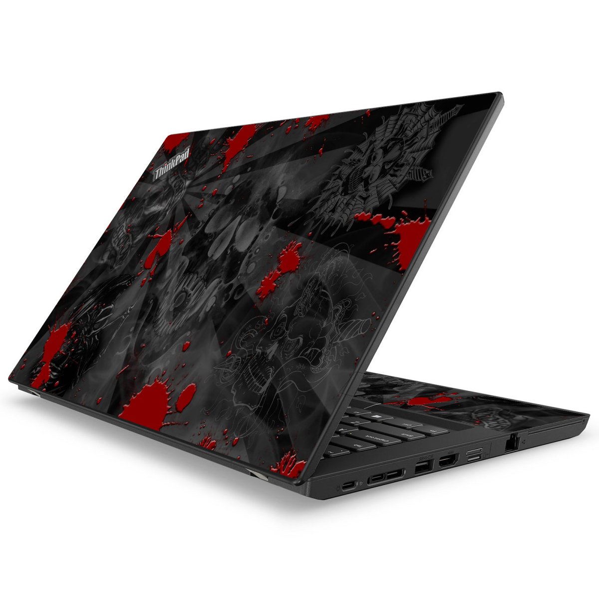 ThinkPad L480 BLACK SKULLS RED Laptop Skin