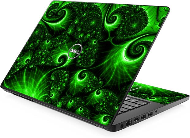 Dell Latitude 3490 GREEN SWIRLS Laptop Skin