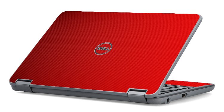Dell Latitude 3120 2 IN 1 RED CARBON FIBER Laptop Skin