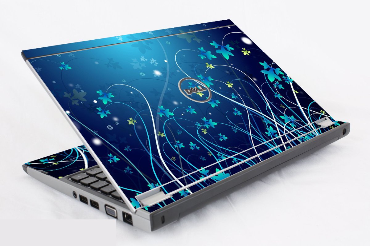 Dell Latitude E3300 BLUE FLOWERS Laptop Skin