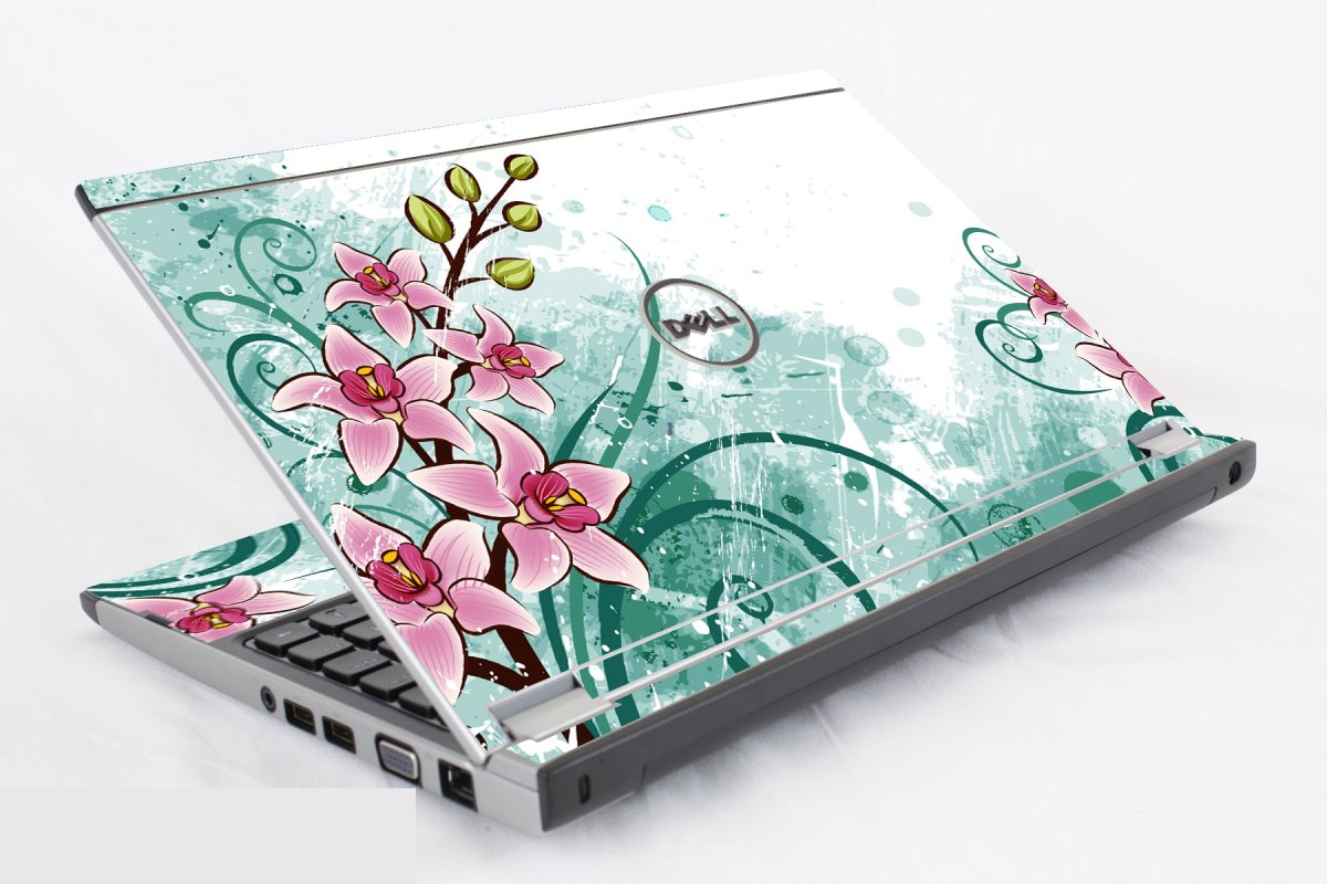 Dell Latitude E3300 PINK LILY WATERCOLOR Laptop Skin