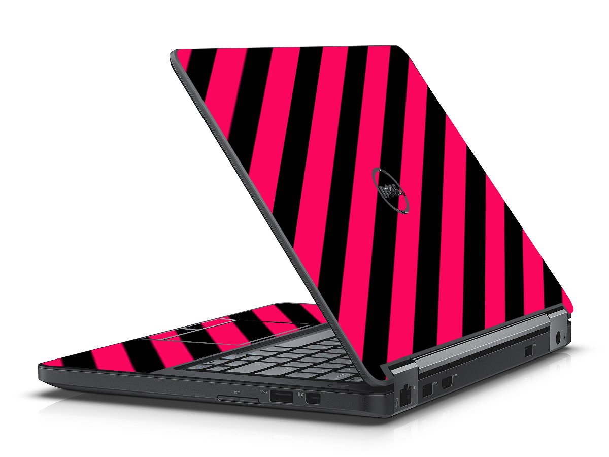 Dell Latitude E5250 PINK BLACK STRIPES Laptop Skin