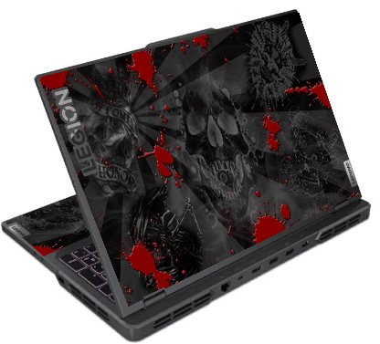 IdeaPad Legion 5 15IMH05H BLACK SKULLS RED Laptop Skin