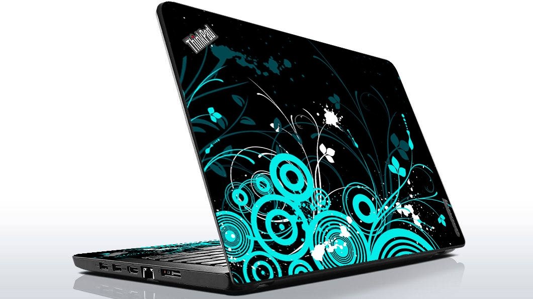ThinkPad E450 BLACK AND BABY BLUE BUTTERFLY Laptop Skin