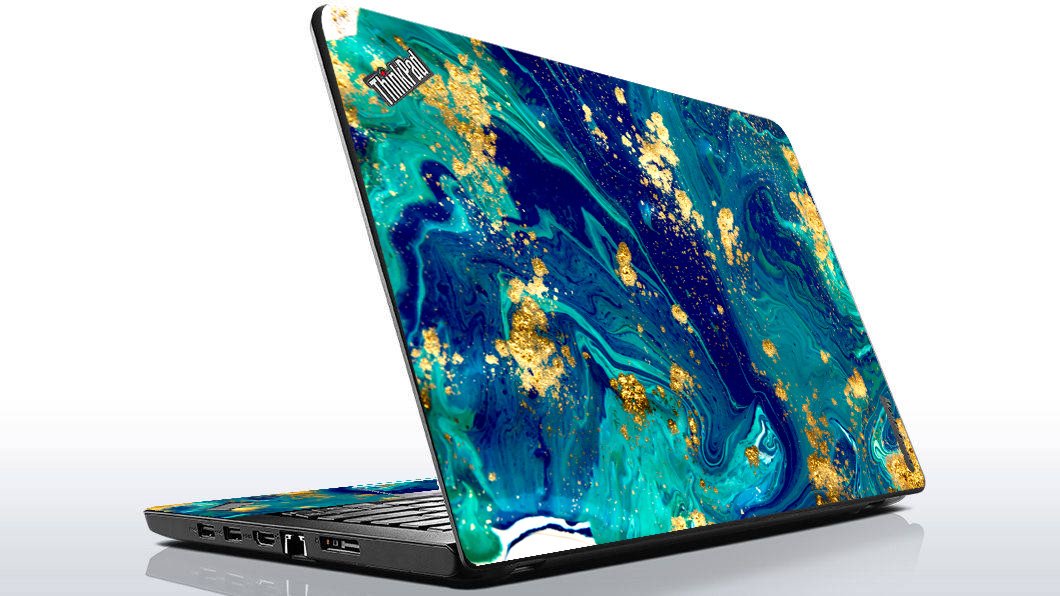 ThinkPad E550 BLUE AND GOLD MARBLE Laptop Skin