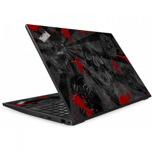 ThinkPad E580 BLACK SKULLS RED Laptop Skin