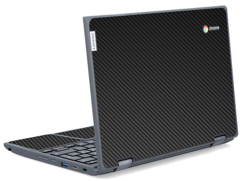 IBM/Lenovo Chromebook 500e G2 BLACK CARBON FIBER Laptop Skin