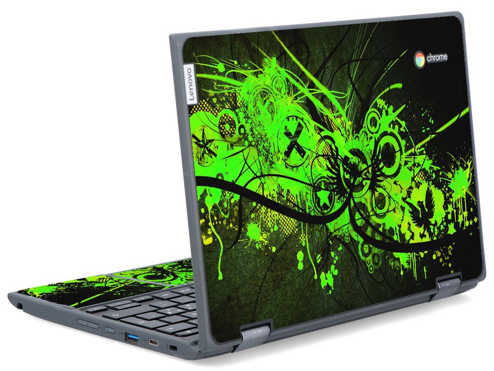 IBM/Lenovo Chromebook 500e G2 GRAFFITI GREEN Laptop Skin
