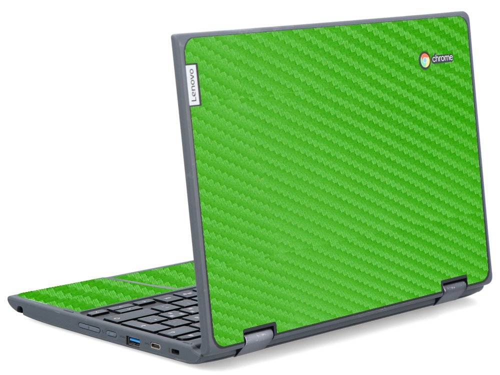 IBM/Lenovo Chromebook 500e G2 GREEN CARBON FIBER Laptop Skin