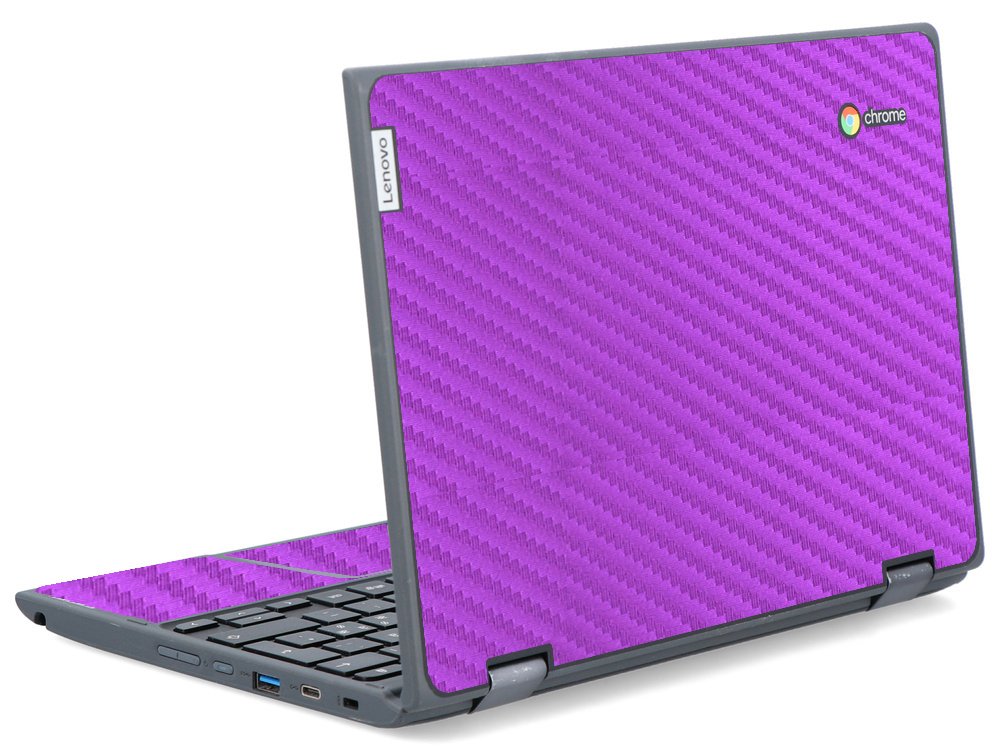 IBM/Lenovo Chromebook 500e G2 PURPLE CARBON FIBER Laptop Skin