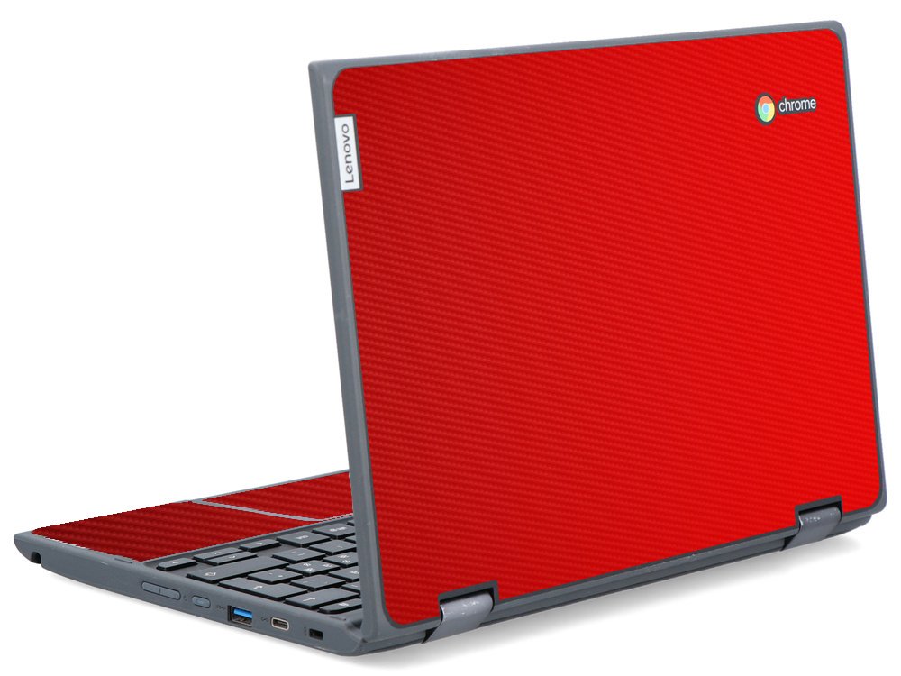 IBM/Lenovo Chromebook 500e G2 RED CARBON FIBER Laptop Skin
