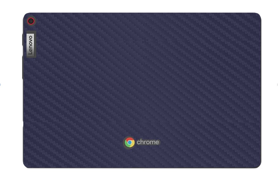 IBM/Lenovo Chromebook 10e Tablet BLUE CARBON FIBER Laptop Skin