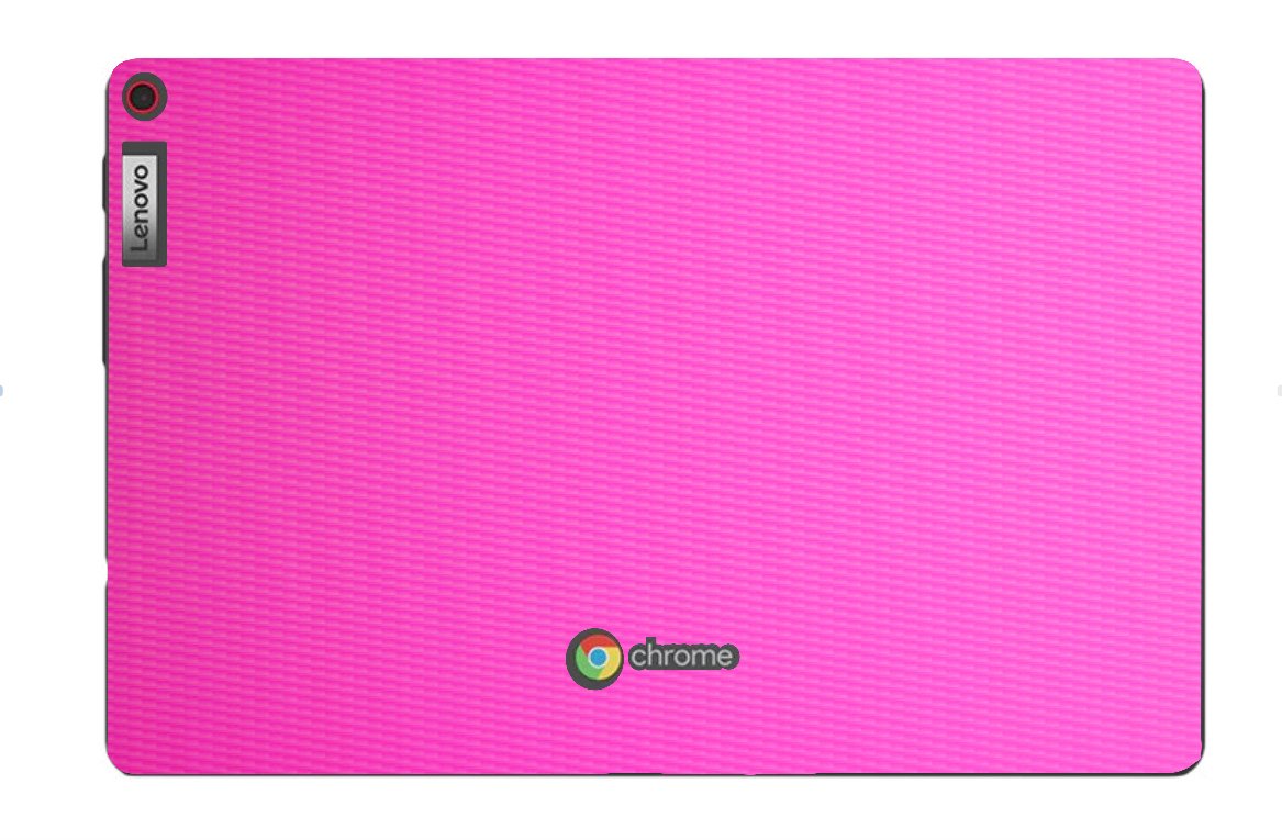 IBM/Lenovo Chromebook 10e Tablet PINK CARBON FIBER Laptop Skin