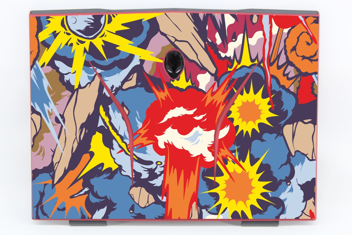 Alienware M11X R3 Lid ONLY COMIC EXPLOSIONS Laptop Skin