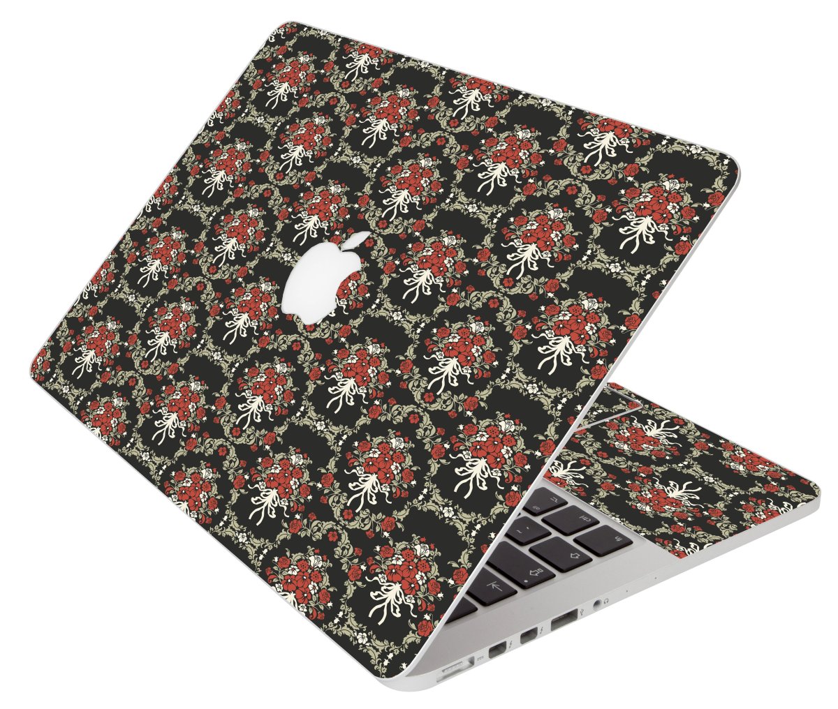 Black Flower Versailles Apple Macbook Air 11 A1370 Laptop Skin