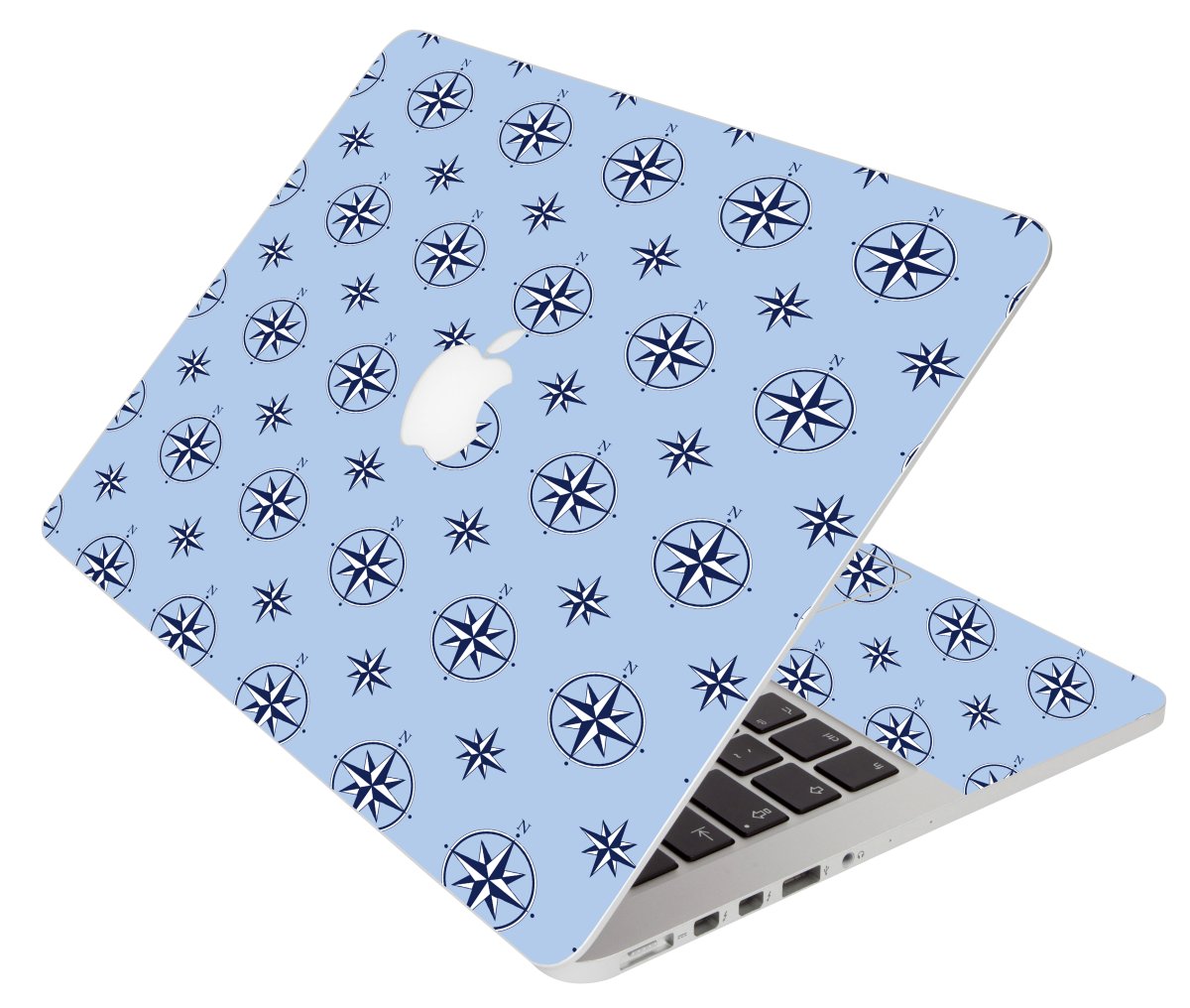 Nautical Blue Apple Macbook Air 13 A1466 Laptop Skin