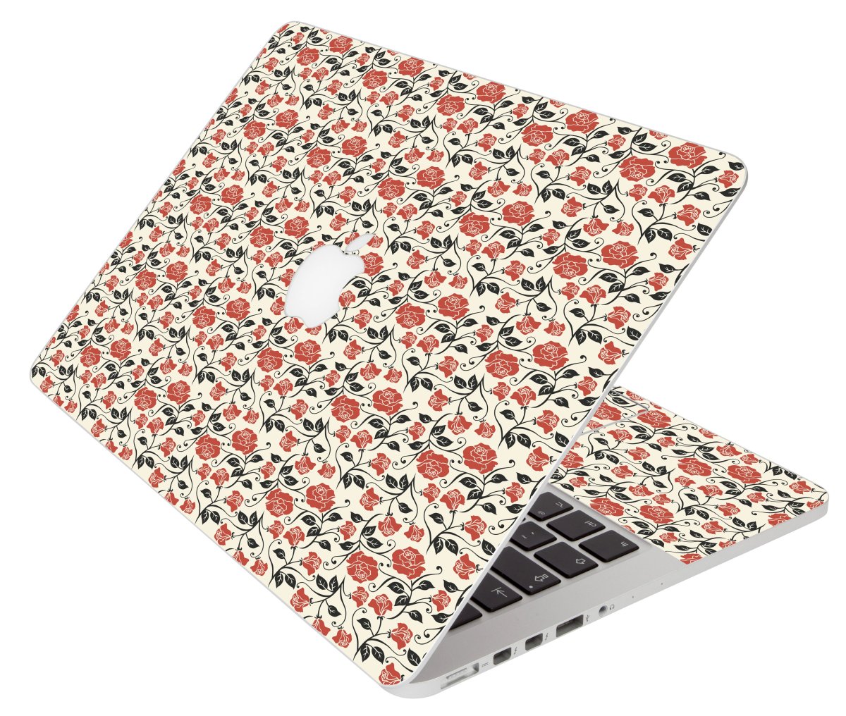 Pink Black Roses Apple Macbook Air 13 A1466 Laptop Skin