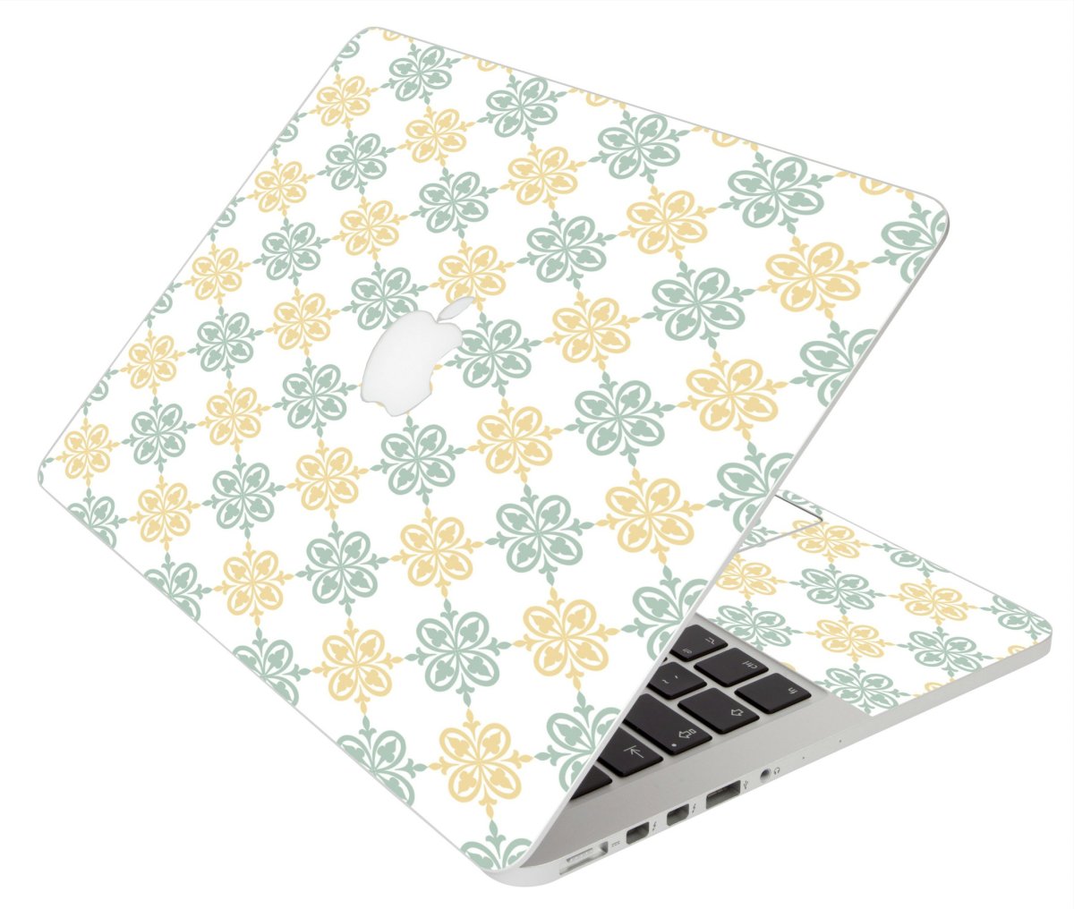 Yellow Green Flowers Apple Macbook Original 13 A1181 Laptop Skin