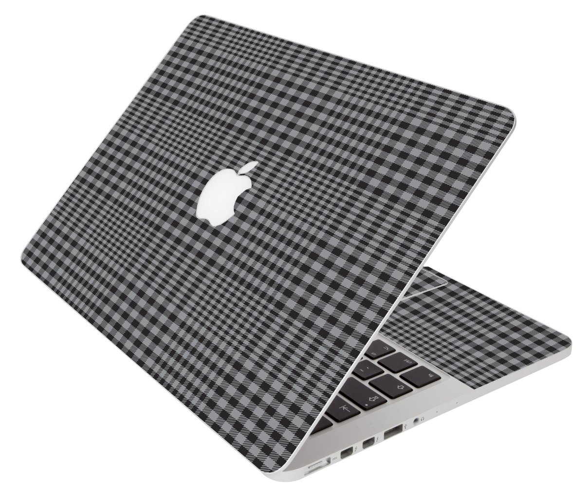 Darkest Grey Plaid Apple Macbook Pro 13 Retina A1502 Laptop Skin