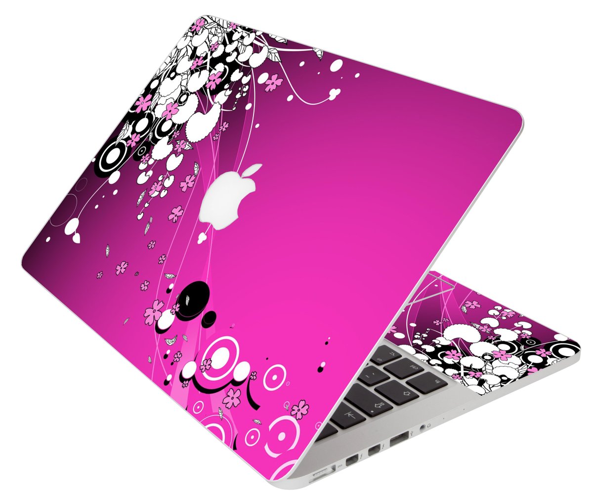Pink Flowers Apple Macbook Pro 15 A1286 Laptop Skin