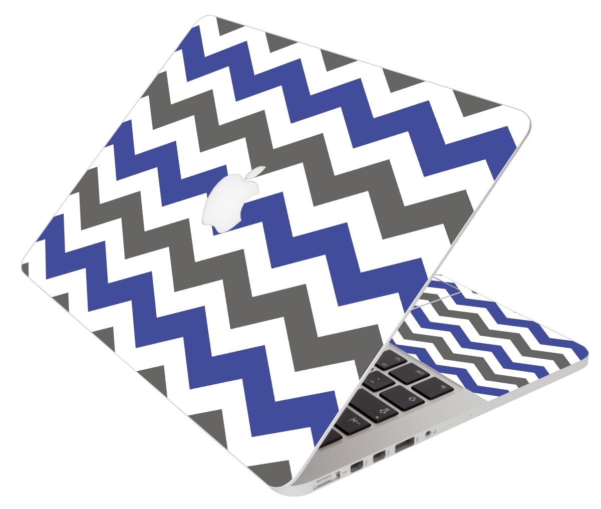 Apple MacBook Pro 15 A1990 GREY BLUE CHEVRON Laptop Skin
