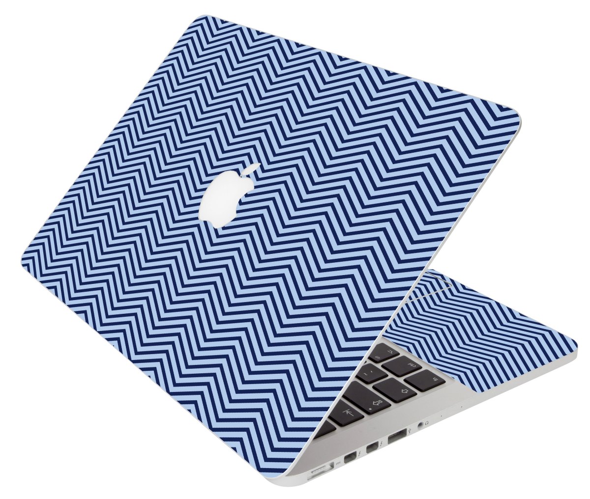 Blue On Blue Chevron Apple Macbook Pro 17 A1151 Laptop Skin