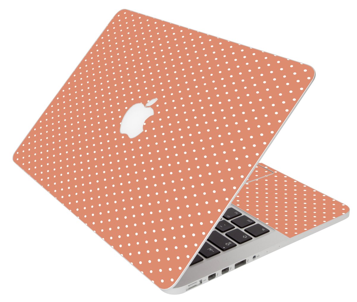 Coral Polka Dots Apple Macbook Pro 17 A1151 Laptop Skin