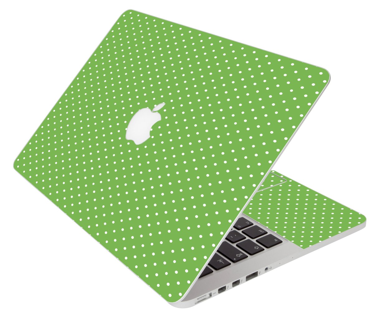 Kelly Green Polka Apple Macbook Pro 17 A1151 Laptop Skin