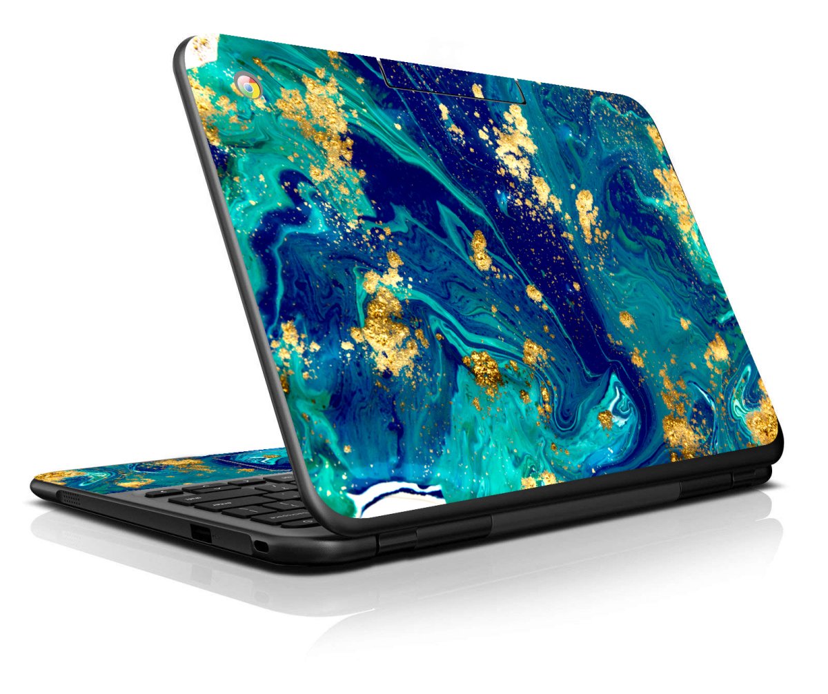 IBM/Lenovo Chromebook N21 BLUE AND GOLD MARBLE  Laptop Skin