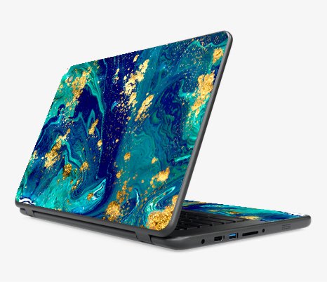 IBM/Lenovo Chromebook N42 BLUE AND GOLD MARBLE  Laptop Skin