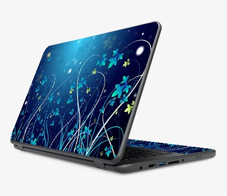 IBM/Lenovo Chromebook N42 BLUE FLOWERS Laptop Skin