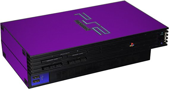 Playstation PS2 Fat Chrome Purple Console Skin