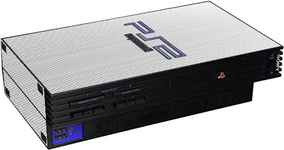 Playstation PS2 Fat White Carbon Fiber Console Skin