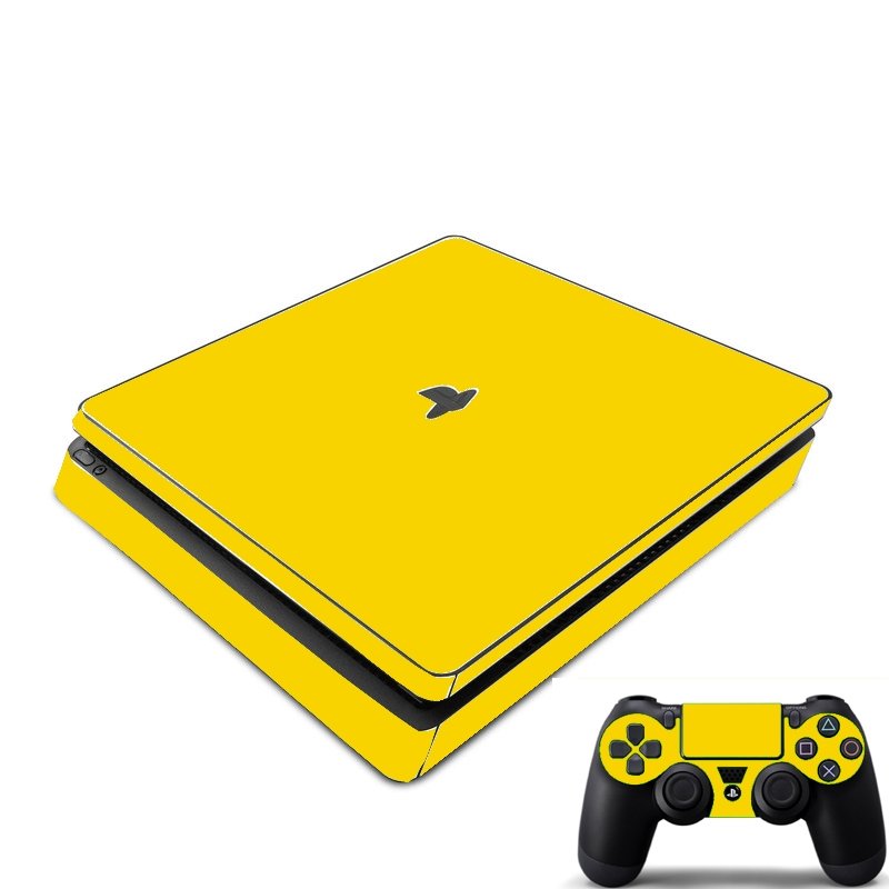 Playstation PS4 Slim Yellow Console Skin