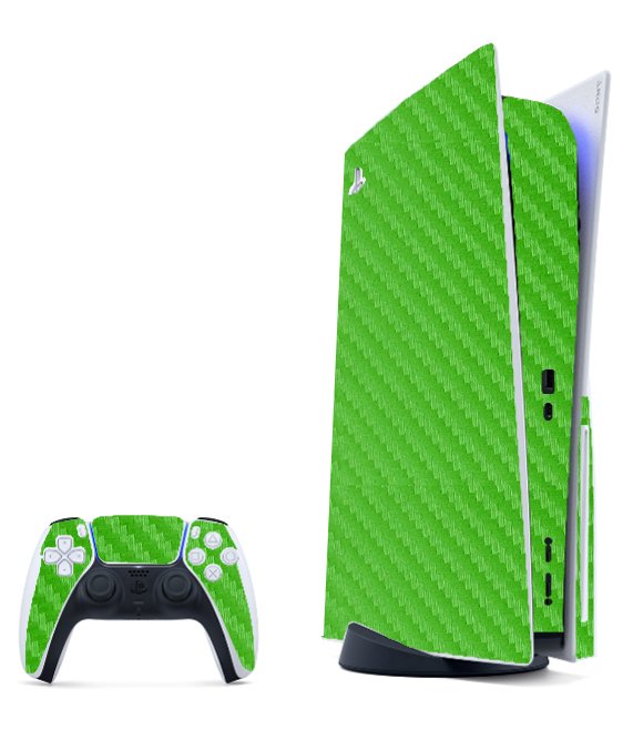 PlayStation 5 GREEN CARBON FIBER Console Skin