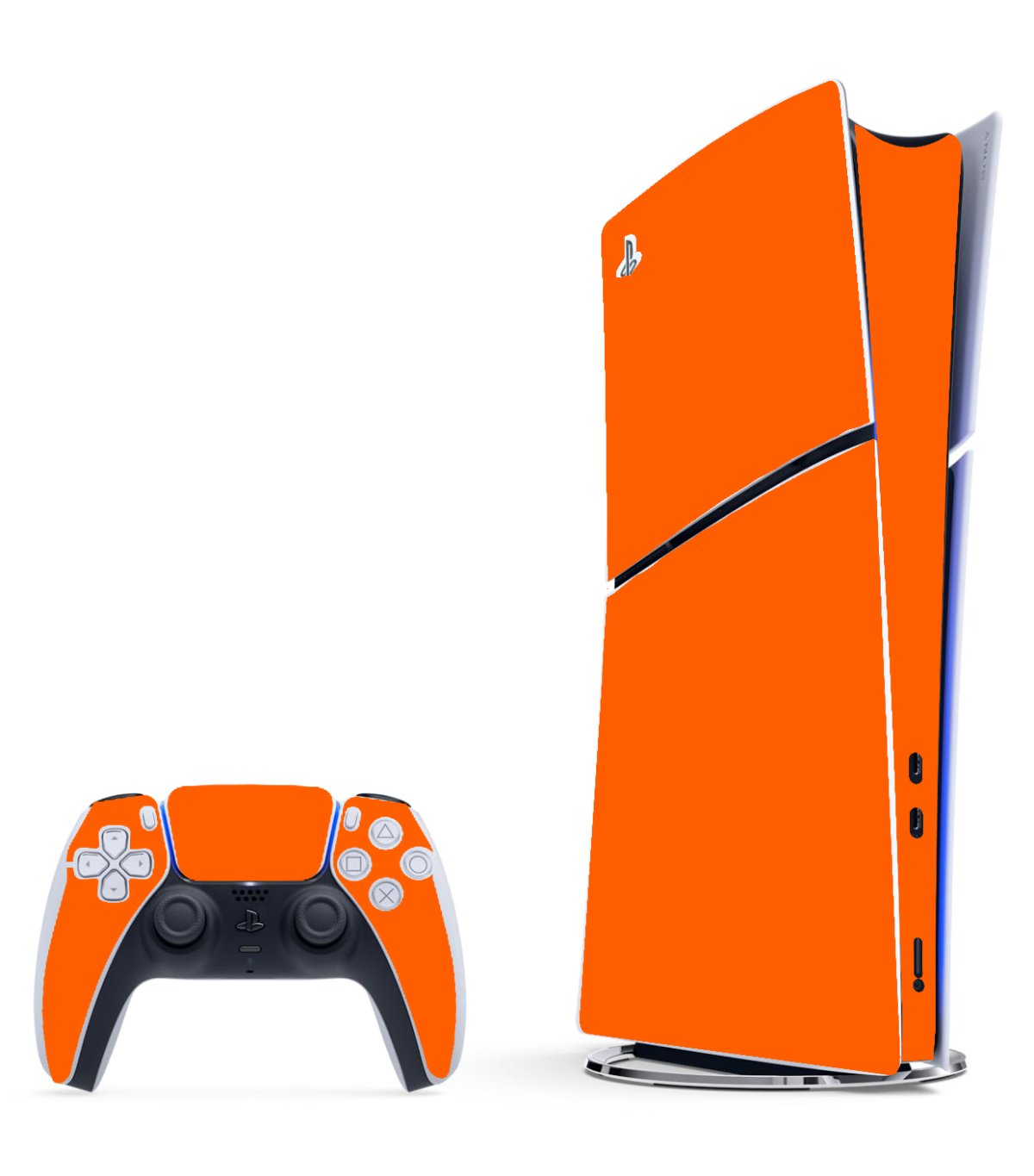 Playstation 5 Slim ORANGE Console Skin
