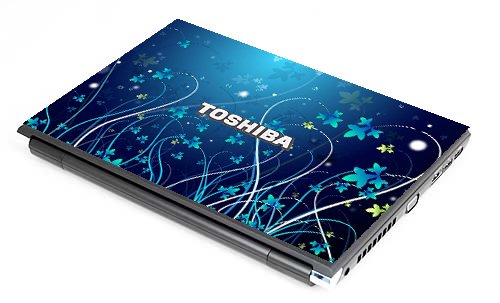 Toshiba R700 BLUE FLOWERS Laptop Skin