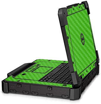 Dell Latitude 14 RUGGED 7404 7414 Extreme GREEN CARBON FIBER Laptop Skin