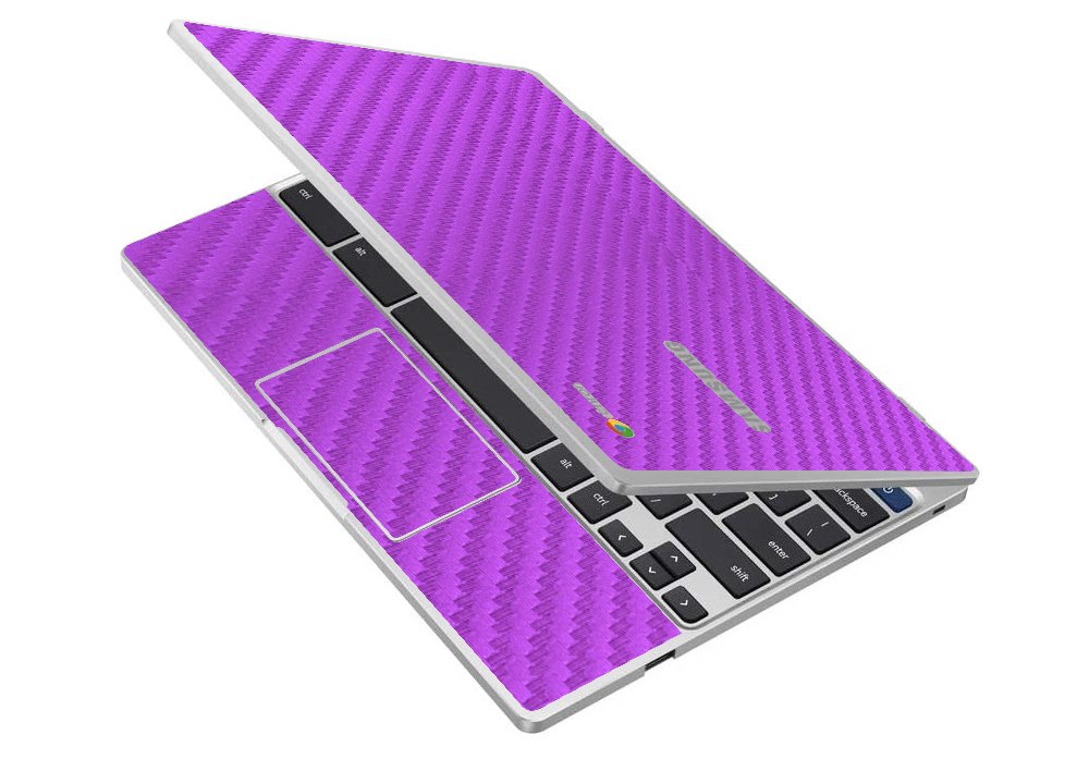 Samsung Chromebook XE350XBA PURPLE CARBON FIBER Laptop Skin