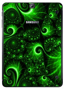 Samsung Galaxy Tablet S2 GREEN SWIRLS Laptop Skin
