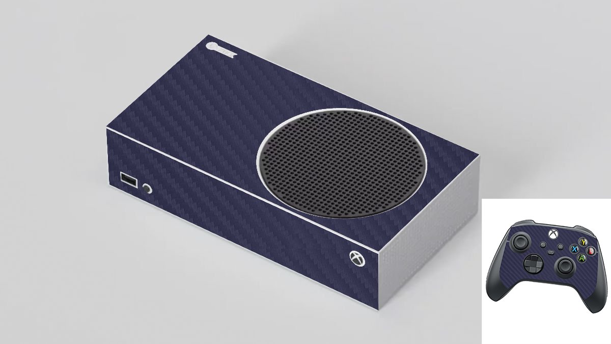 Microsoft Xbox Series S BLUE CARBON FIBER Laptop Skin