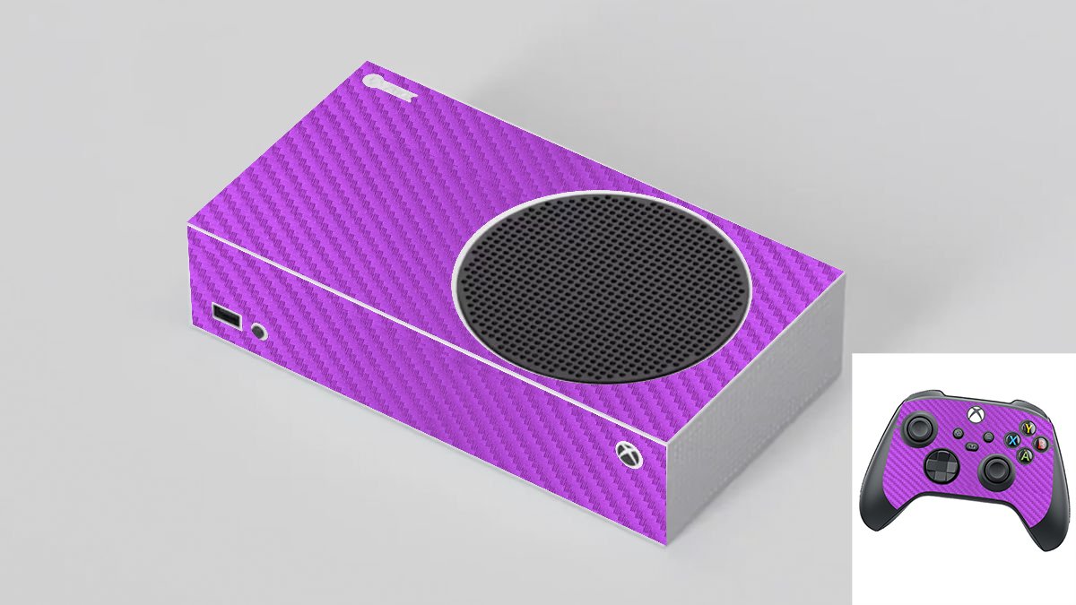 Microsoft Xbox Series S PURPLE CARBON FIBER Laptop Skin