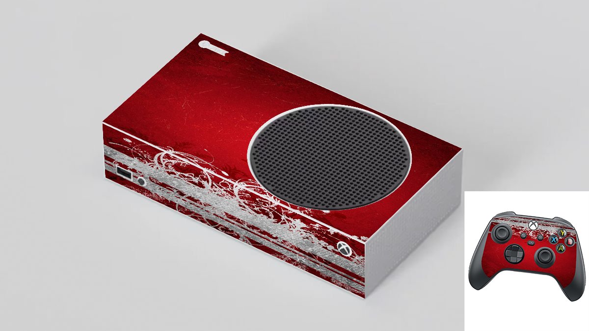 Microsoft Xbox Series S RED GRUNGE Laptop Skin