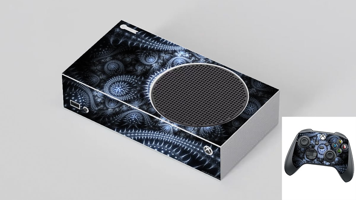 Microsoft Xbox Series S SILVER ABSTRACT Laptop Skin