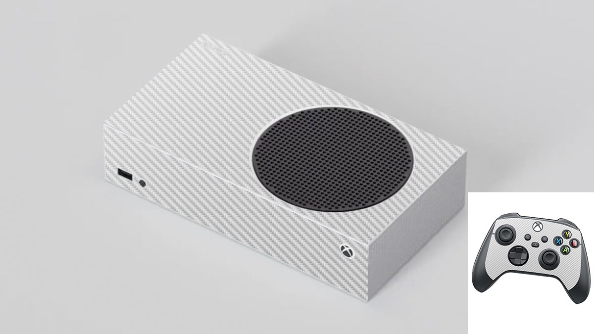 Microsoft Xbox Series S WHITE CARBON FIBER Laptop Skin