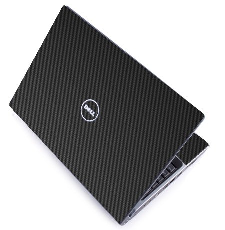 Dell Studio 1735 / 1737 BLACK CARBON FIBER Laptop Skin