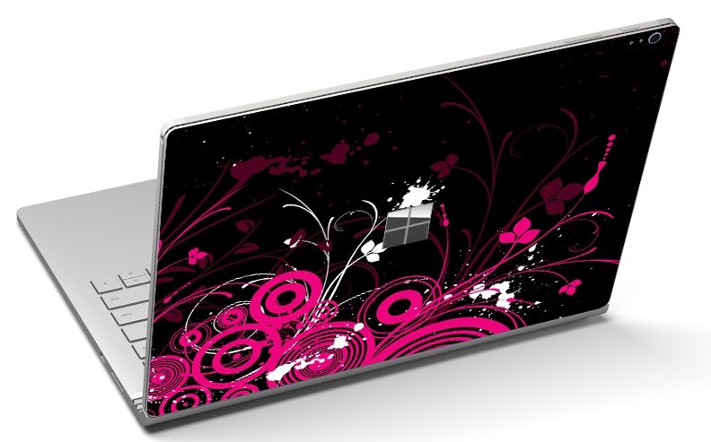 Microsoft Surface Laptop BLACK AND PINK BUTTERFLIES Laptop Skin