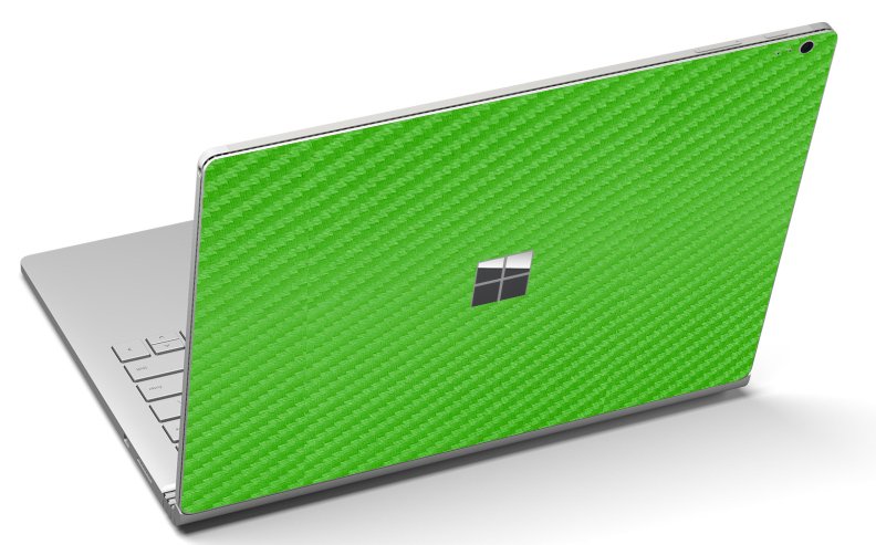 Microsoft Surface Book 1704 GREEN CARBON FIBER Laptop Skin