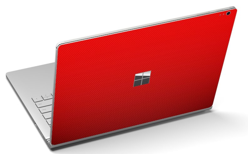 Microsoft Surface Book 1704 RED CARBON FIBER Laptop Skin