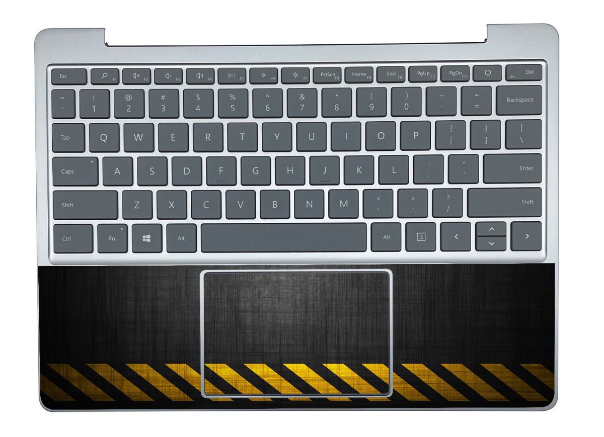 Microsoft Surface Go 1943 BLACK CAUTION BORDER Laptop Skin